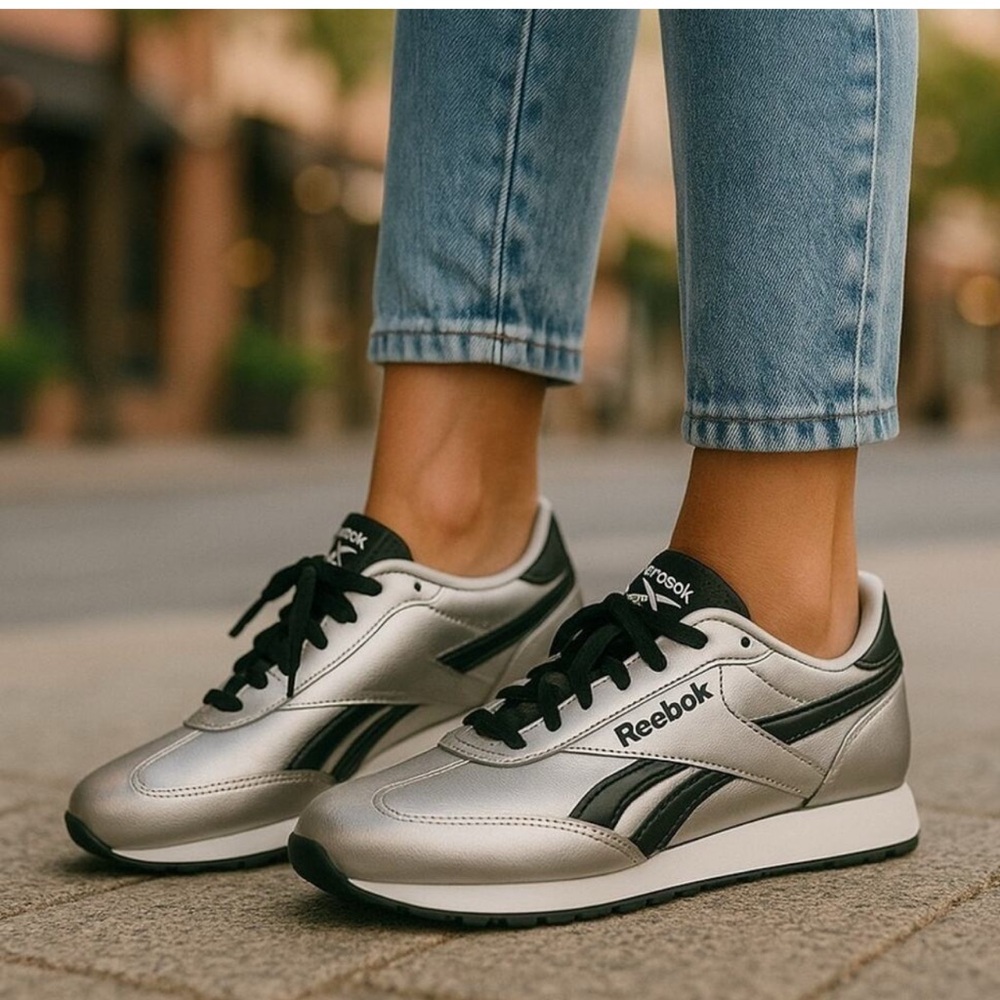 NEW Reebok Fiori Sneakers silver For Women 8